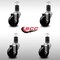 Service Caster 3.5'' SS Phenolic Wheel Swivel 1-5/8'' Expanding Stem Caster Set, 4PK SCC-SSEX20S3514-PHS-158-4 - alternate 2